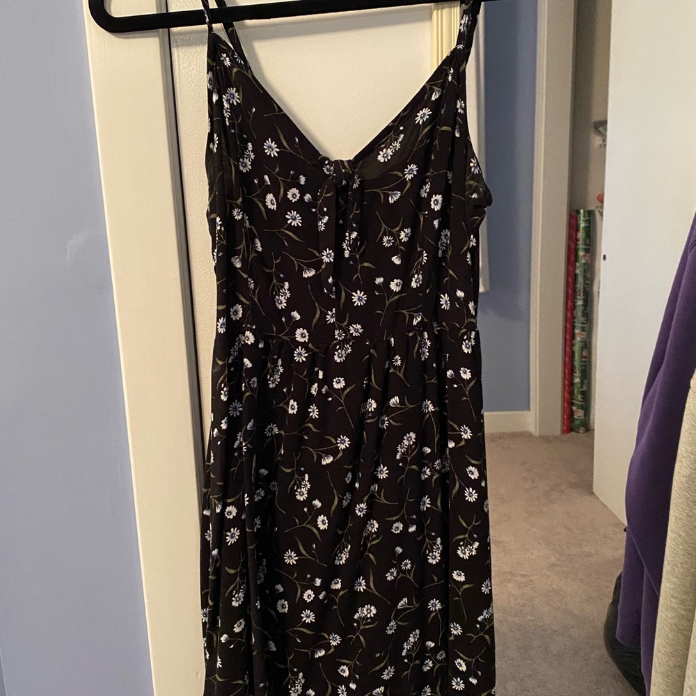 H&M Black Floral Mini Dress